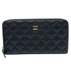 Chanel Wallet CC Logo Caviar Leather Black