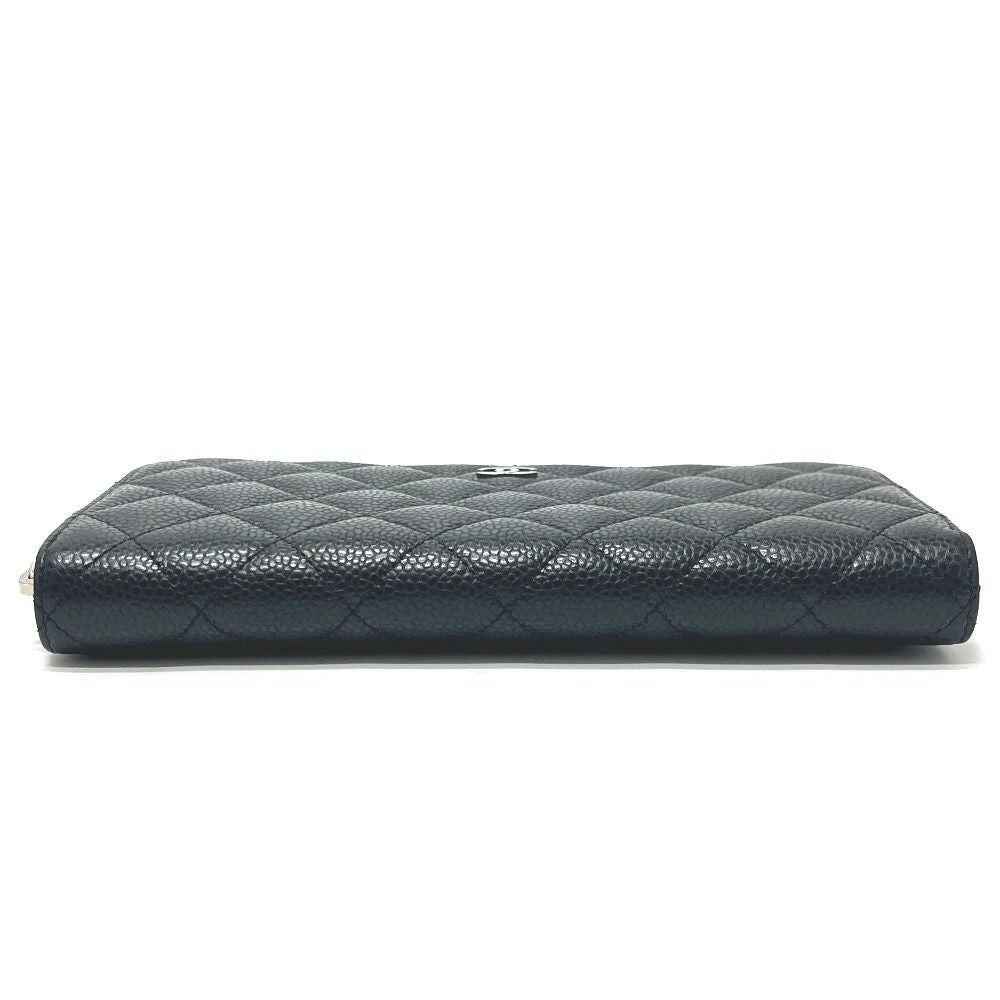 Chanel Wallet CC Logo Caviar Leather Black — view 5