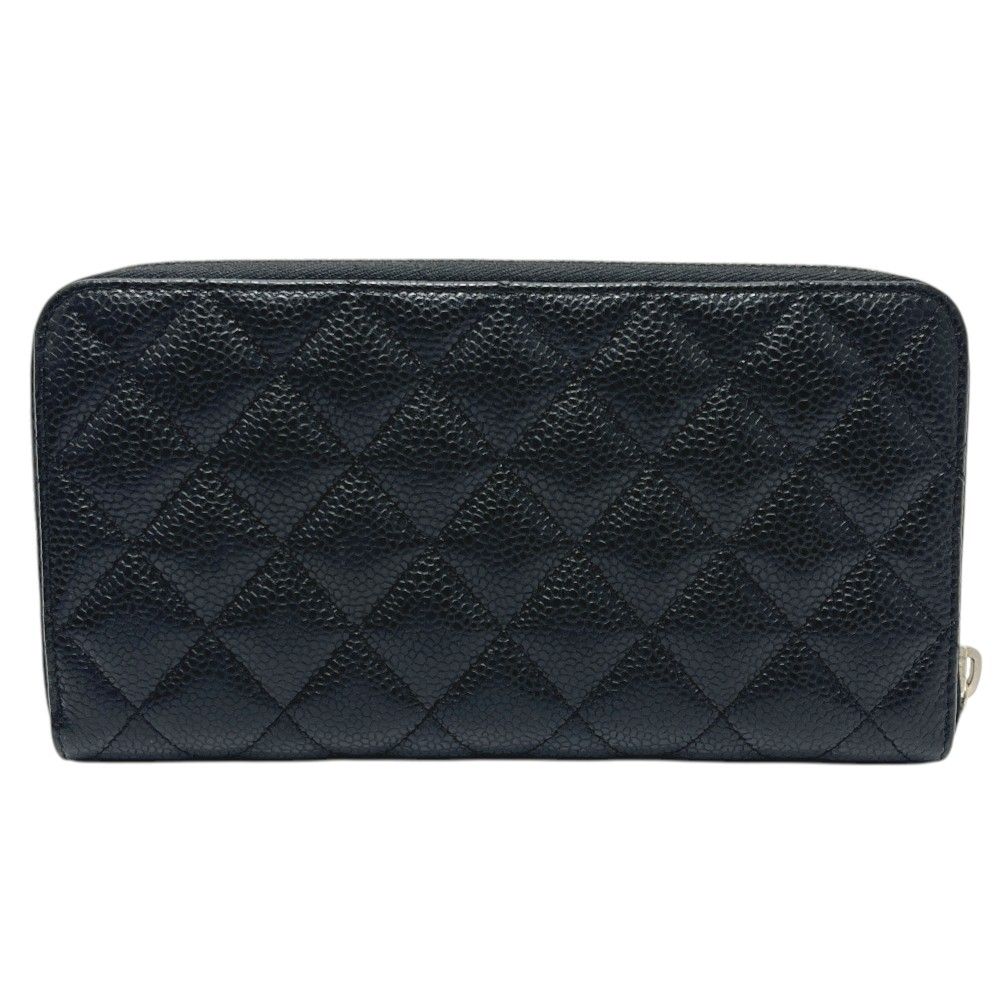 Chanel Wallet CC Logo Caviar Leather Black — view 2
