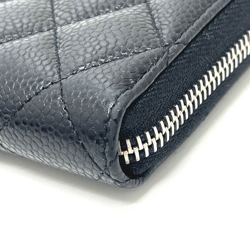 Chanel Wallet CC Logo Caviar Leather Black — view 6