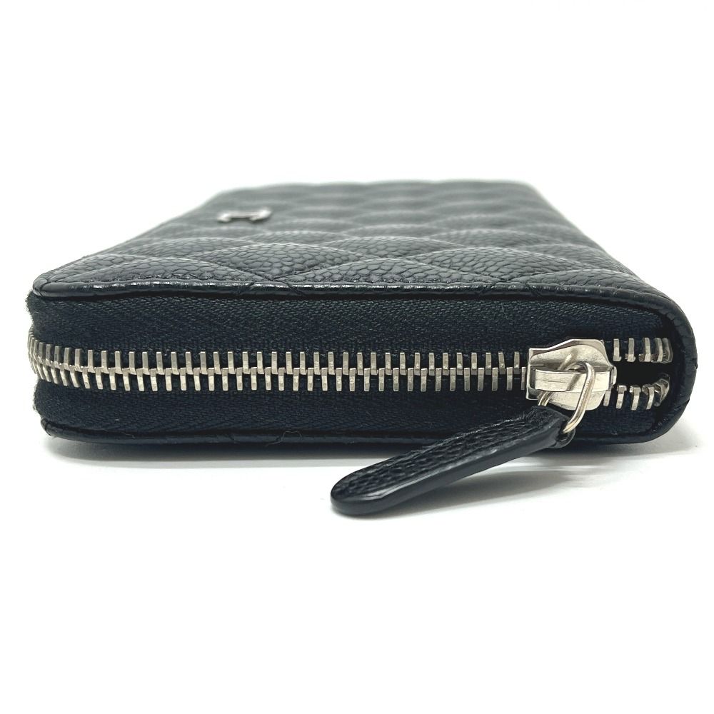 Chanel Wallet CC Logo Caviar Leather Black — view 4