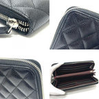 Chanel Wallet CC Logo Caviar Leather Black — view 7