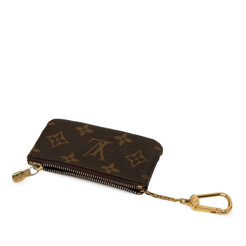 Louis Vuitton Monogram Pochette Cles Coin Purse Key Case Brown — view 4