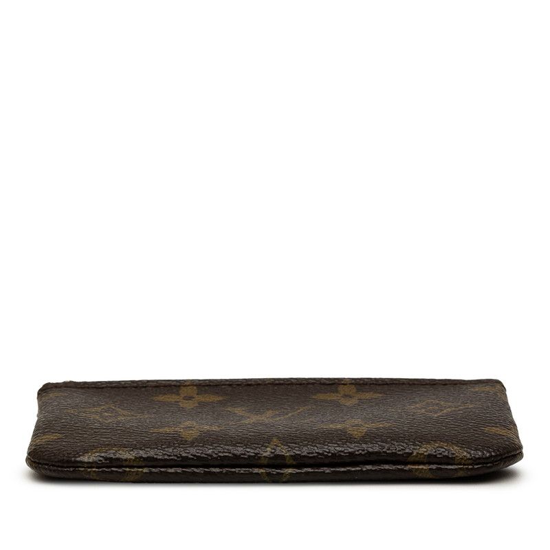Louis Vuitton Monogram Pochette Cles Coin Purse Key Case Brown — view 3