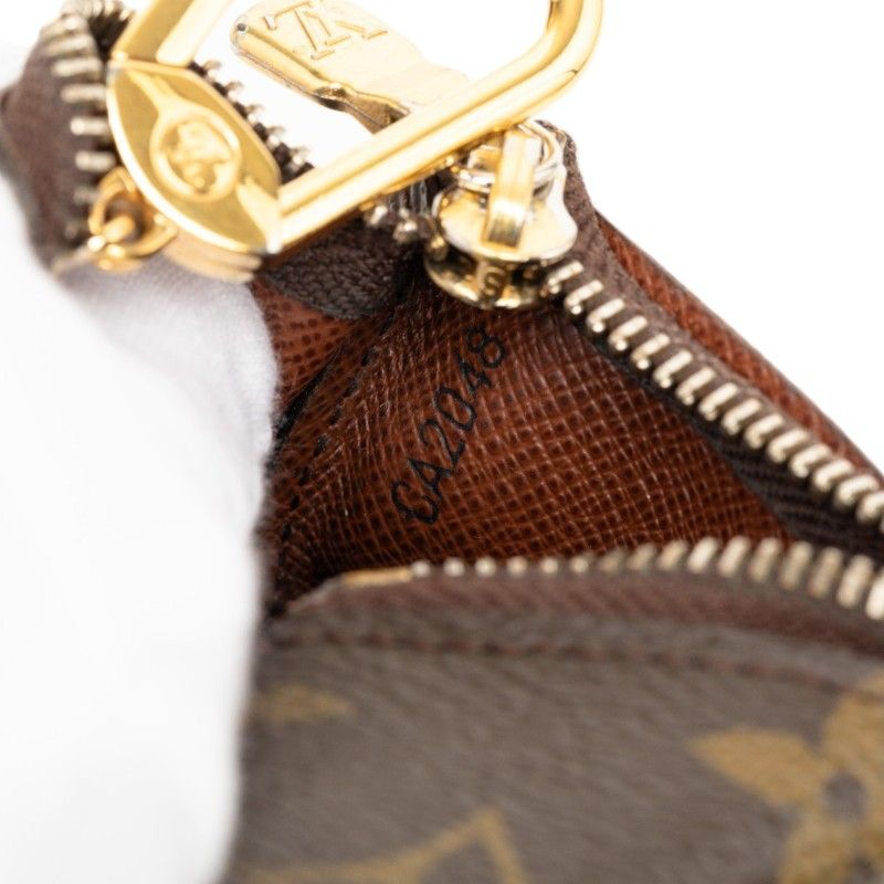 Louis Vuitton Monogram Pochette Cles Coin Purse Key Case Brown — view 7