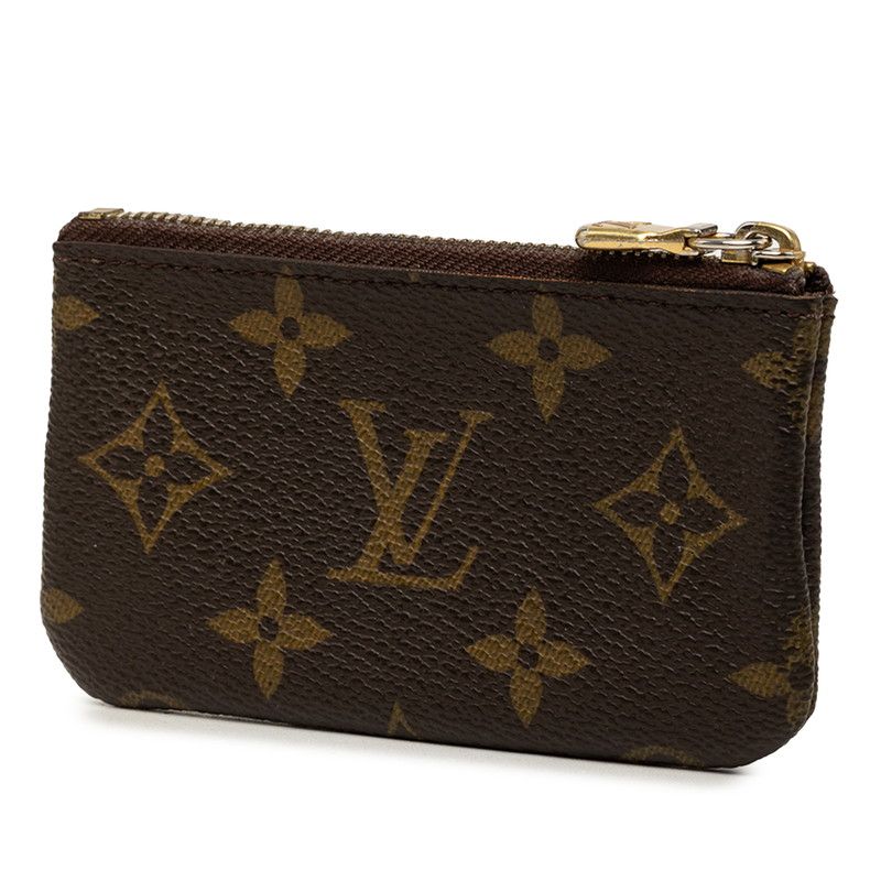 Louis Vuitton Monogram Pochette Cles Coin Purse Key Case Brown — view 2