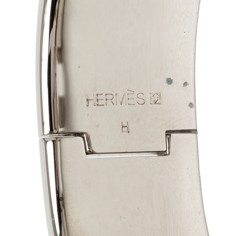 Hermes Clic Clac PM Bracelet Silver Red Metal Enamel — view 6