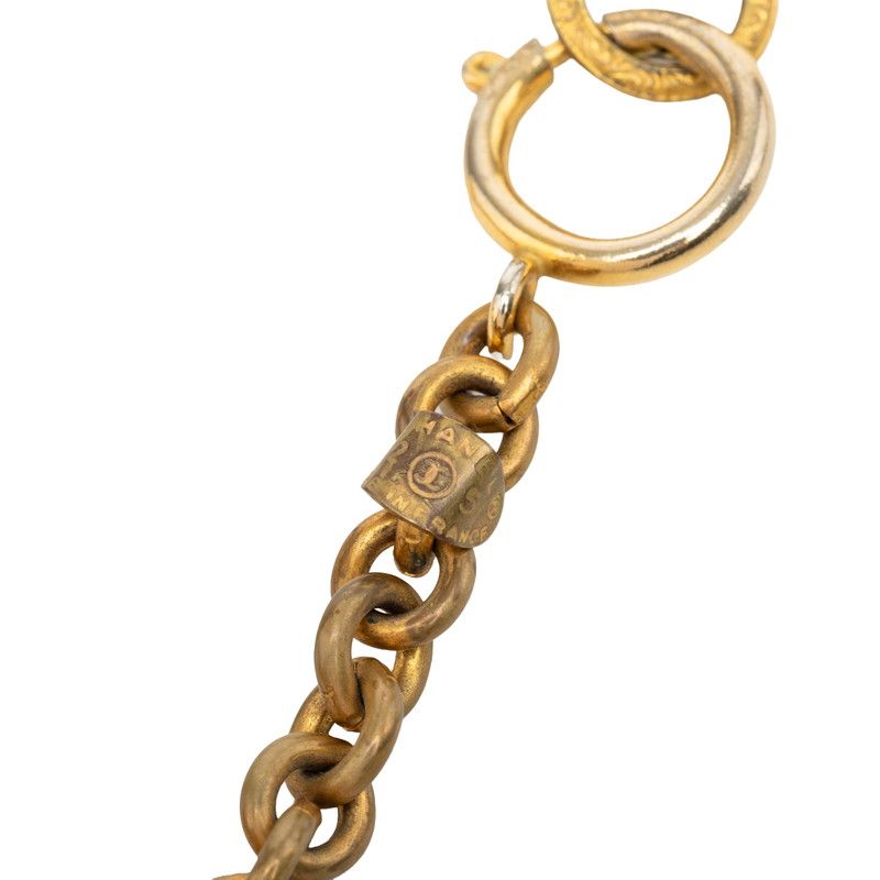 Chanel CC Logo Long Chain Necklace 25 Gold Plated — view 4