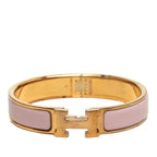 Hermes Click PM Bracelet Gold Pink Plated Enamel