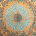 Hermes Carre 45 Amore Amours Scarf Orange Multicolor Silk — view 2