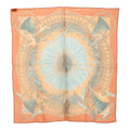 Hermes Carre 45 Amore Amours Scarf Orange Multicolor Silk