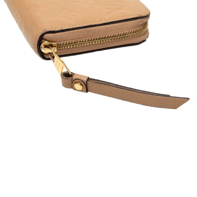 Louis Vuitton Monogram Empreinte Zippy Wallet Zip Around M Beige Leather — view 5