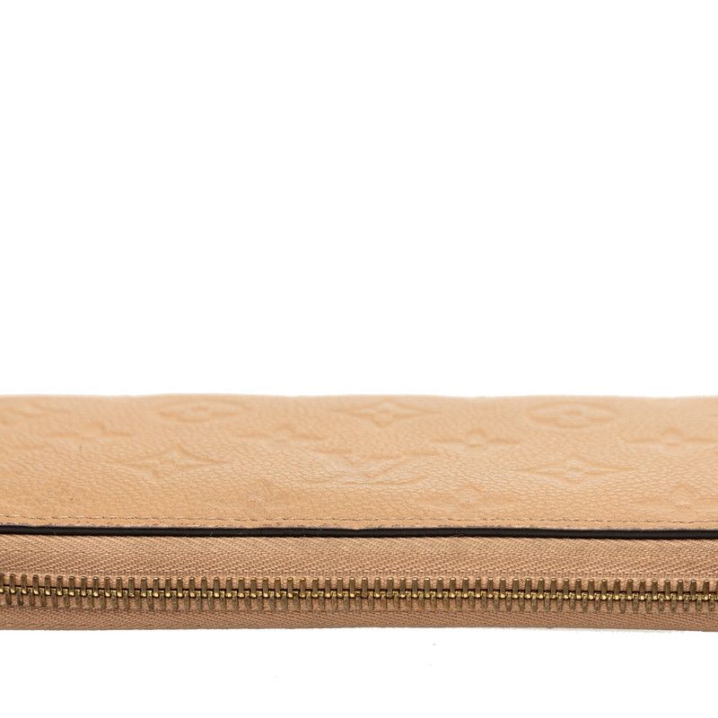 Louis Vuitton Monogram Empreinte Zippy Wallet Zip Around M Beige Leather — view 4