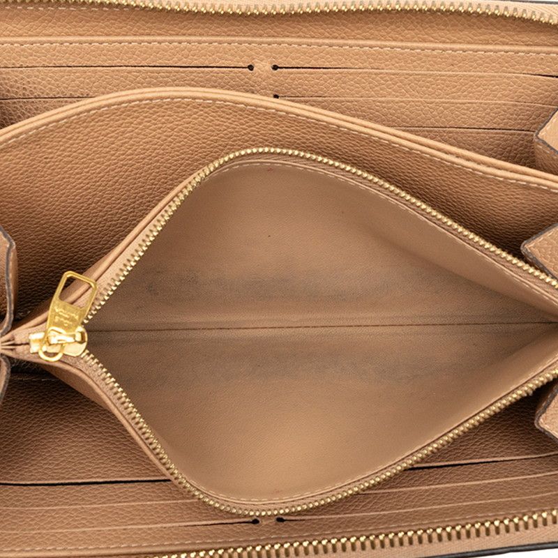 Louis Vuitton Monogram Empreinte Zippy Wallet Zip Around M Beige Leather — view 6