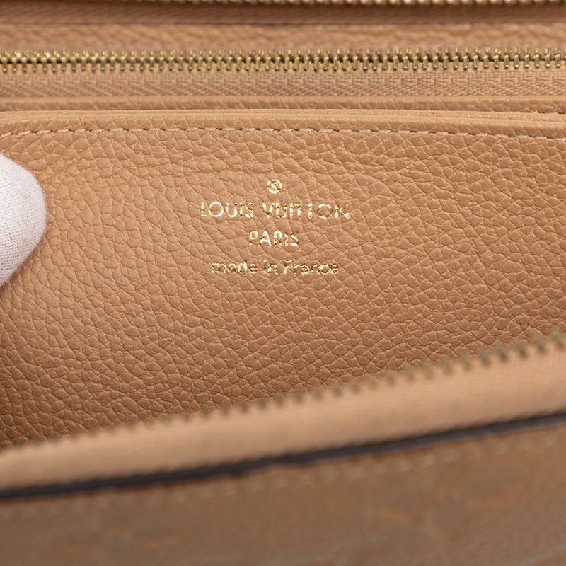 Louis Vuitton Monogram Empreinte Zippy Wallet Zip Around M Beige Leather — view 7