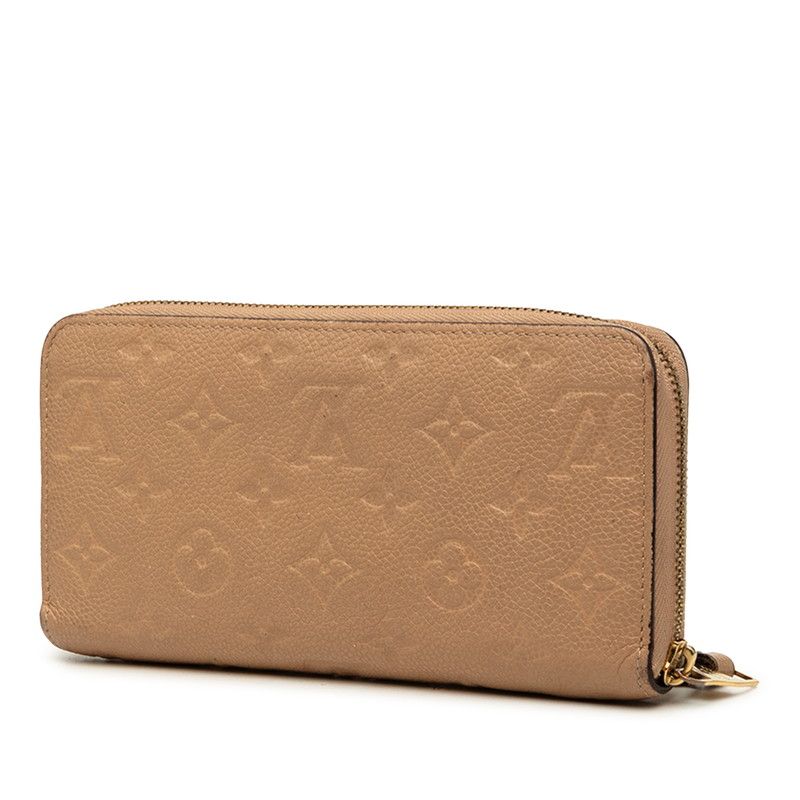 Louis Vuitton Monogram Empreinte Zippy Wallet Zip Around M Beige Leather — view 2