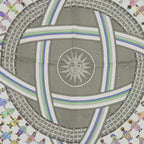 Hermes Scarf Carre 90 Donner la Silk Gray Multicolor — view 2