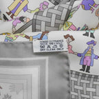 Hermes Scarf Carre 90 Donner la Silk Gray Multicolor — view 7