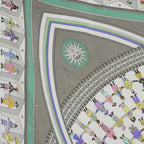 Hermes Scarf Carre 90 Donner la Silk Gray Multicolor — view 3
