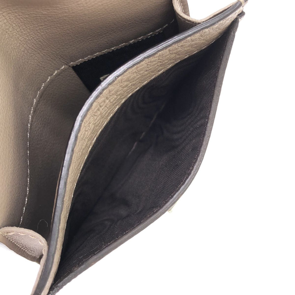 Fendi Selleria Peekaboo Leather Card Case Beige — view 4