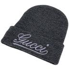 Gucci Hat Knit Hat Beanie Wool Gray