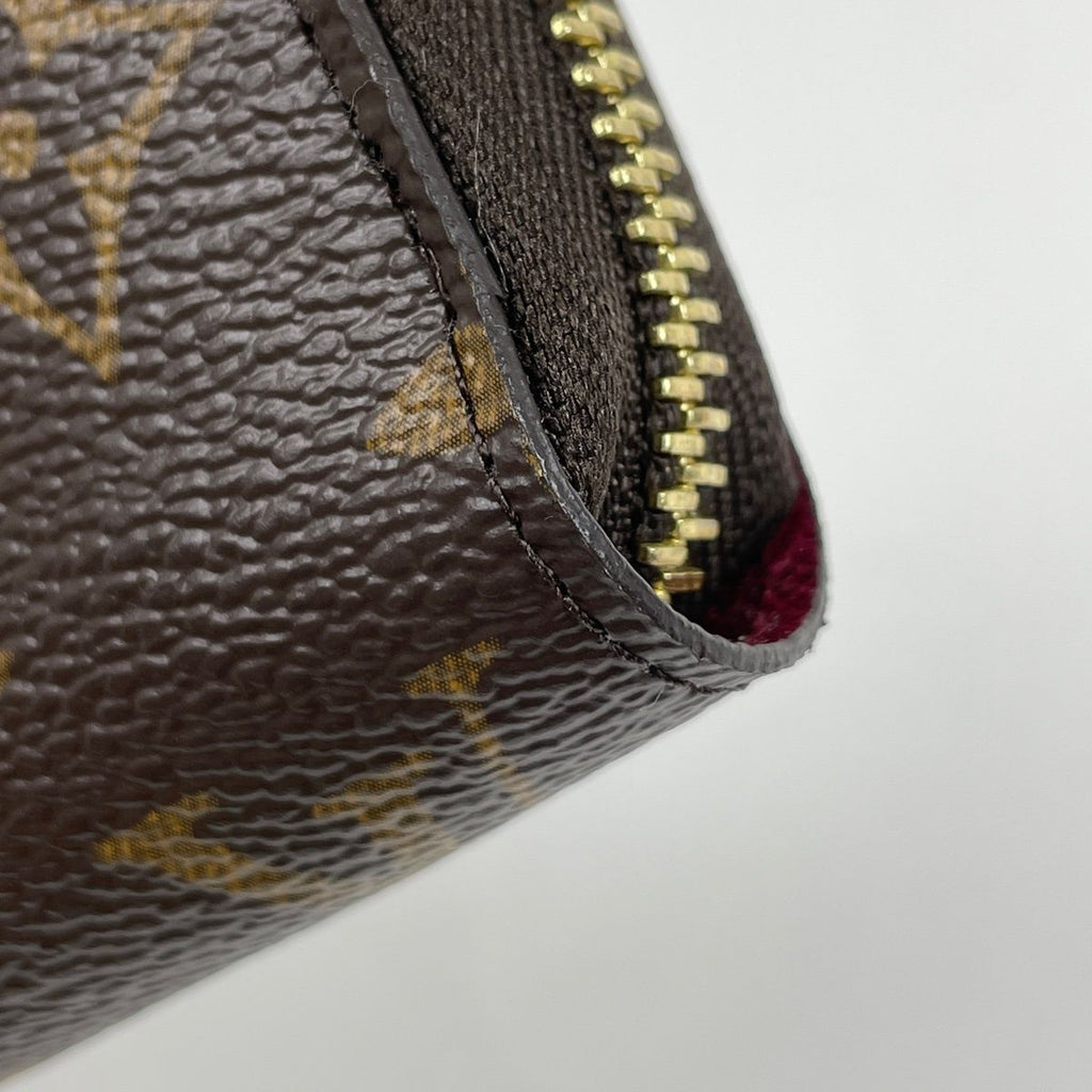 Louis Vuitton Zippy Wallet Round Zip Around Monogram Brown Fuchsia — view 3