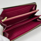 Louis Vuitton Zippy Wallet Round Zip Around Monogram Brown Fuchsia — view 5
