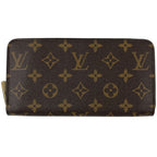 Louis Vuitton Zippy Wallet Round Zip Around Monogram Brown Fuchsia