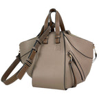 Loewe Handle Hammock Small 2-Way Shoulder Bag Anagram Leather Gray