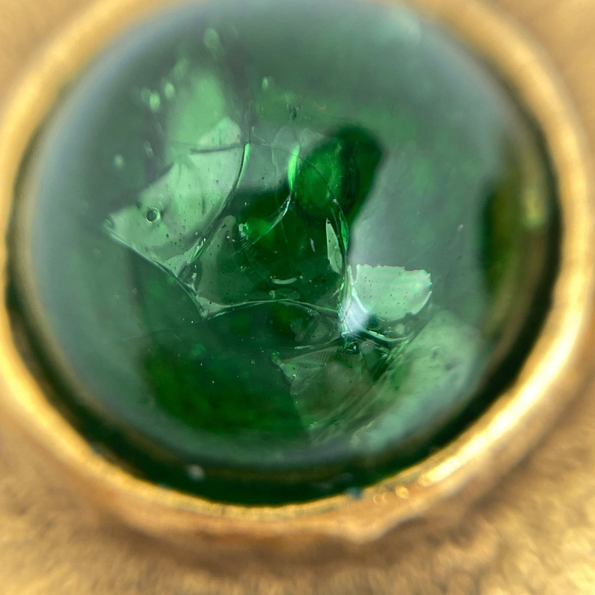 Chanel Brooch Gripoix Color Stone Gold — view 5