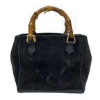 Gucci Handle Bamboo Navy Brown Mini Bag Leather — view 3