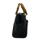 Gucci Handle Bamboo Navy Brown Mini Bag Leather — view 2