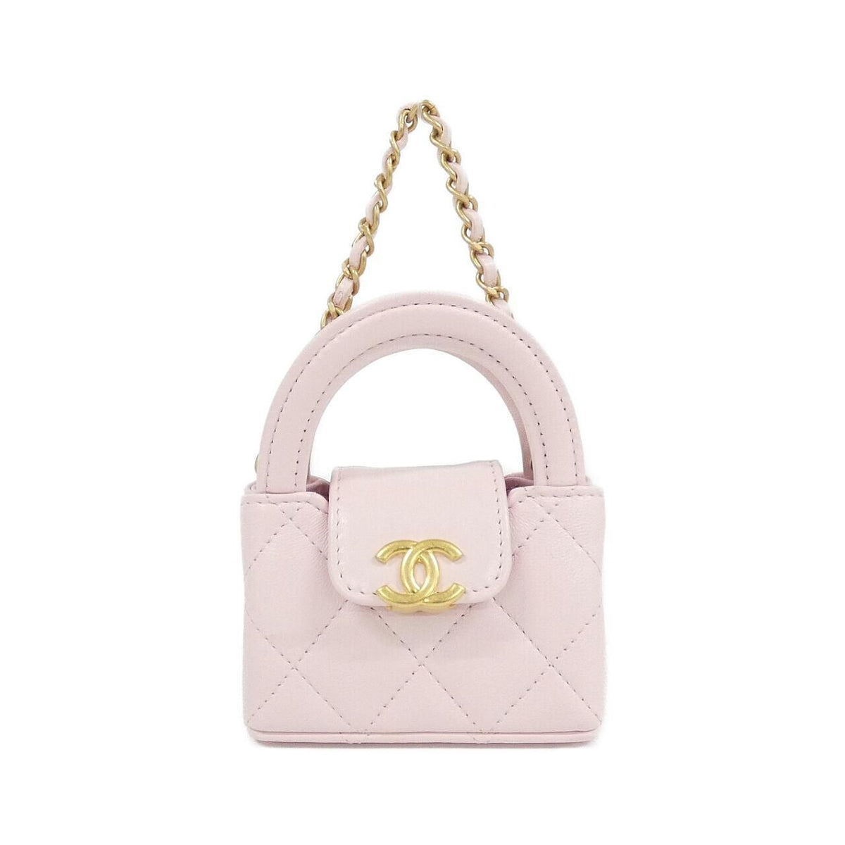 Chanel Bag Charm Keychain & Charms Pink