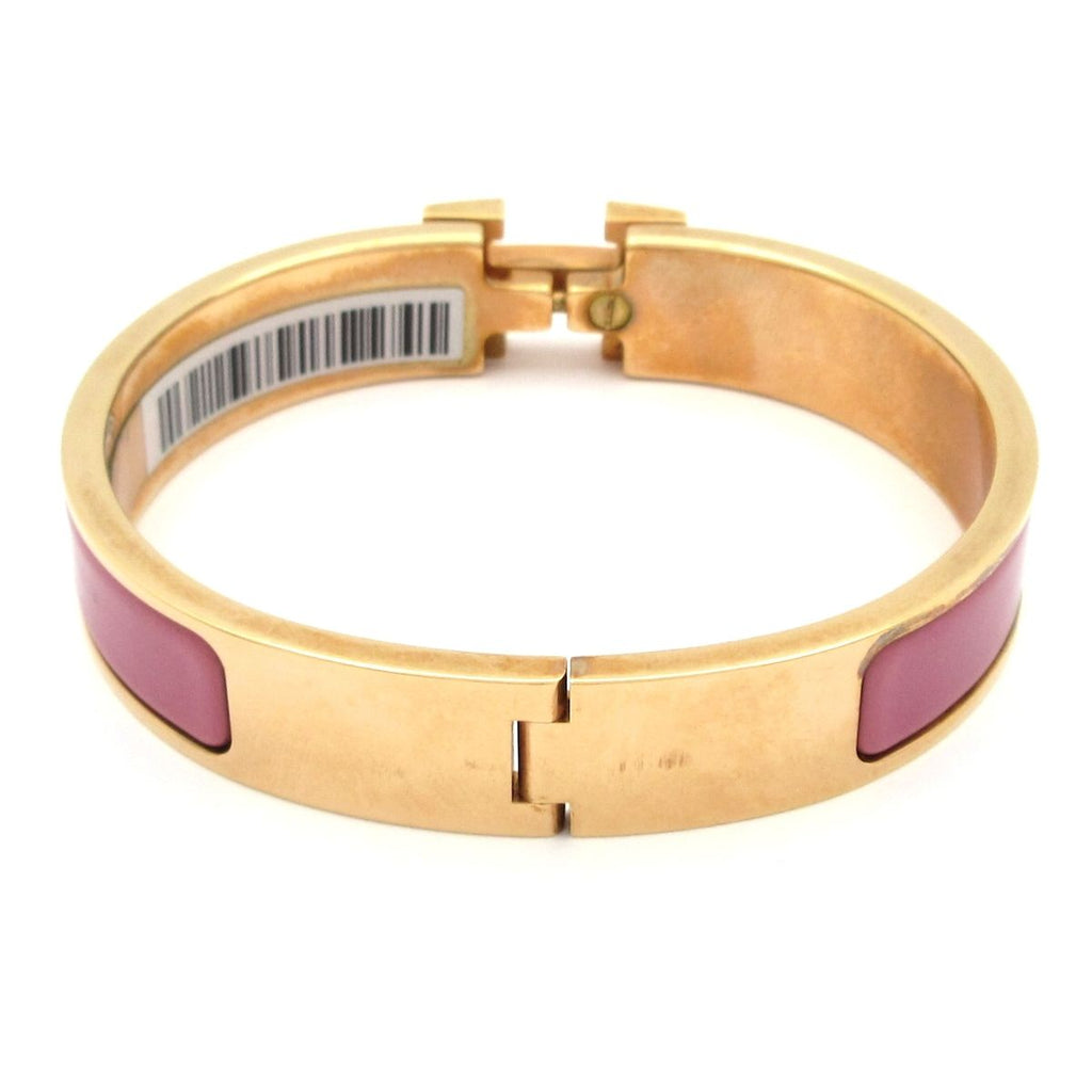 Hermes Bangle Click Pink Gold Bracelet — view 3