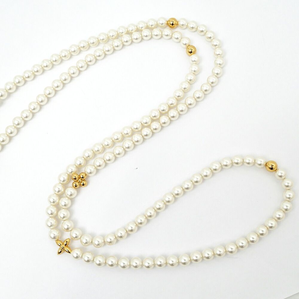 Louis Vuitton Pearly Petite Phone Strap Pearl Gold Smartphone Necklace — view 7