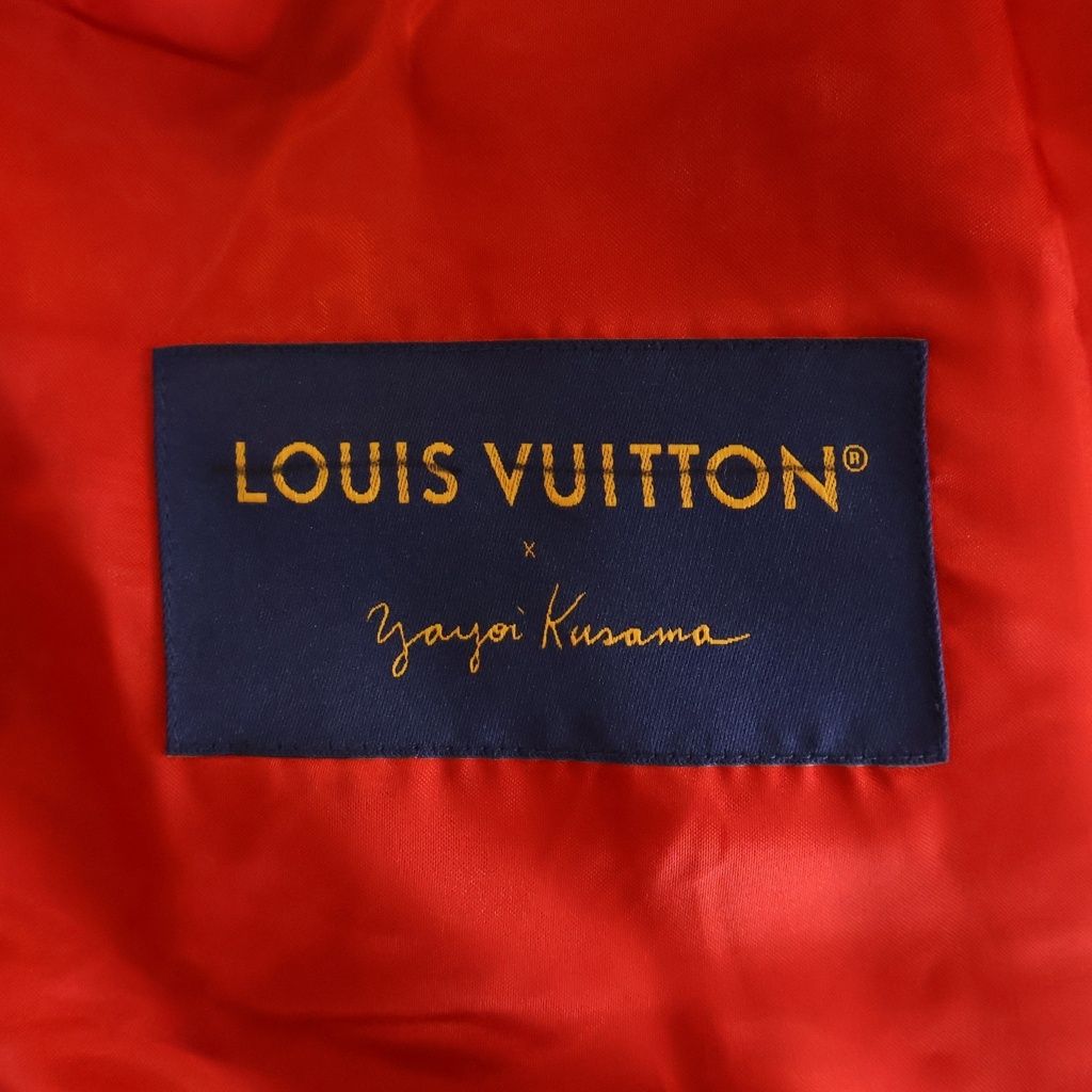 Louis Vuitton 23 SS Yayoi Kusama Wool Leather Trim Bar City Stadium Jacket — view 6