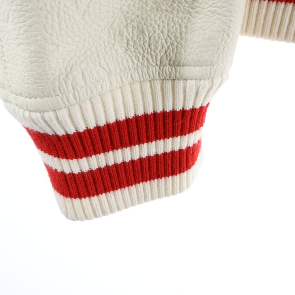 Louis Vuitton 23 SS Yayoi Kusama Wool Leather Trim Bar City Stadium Jacket — view 4