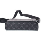 Louis Vuitton Monogram Eclipse District PM Shoulder Bag Black Leather Silver — view 4