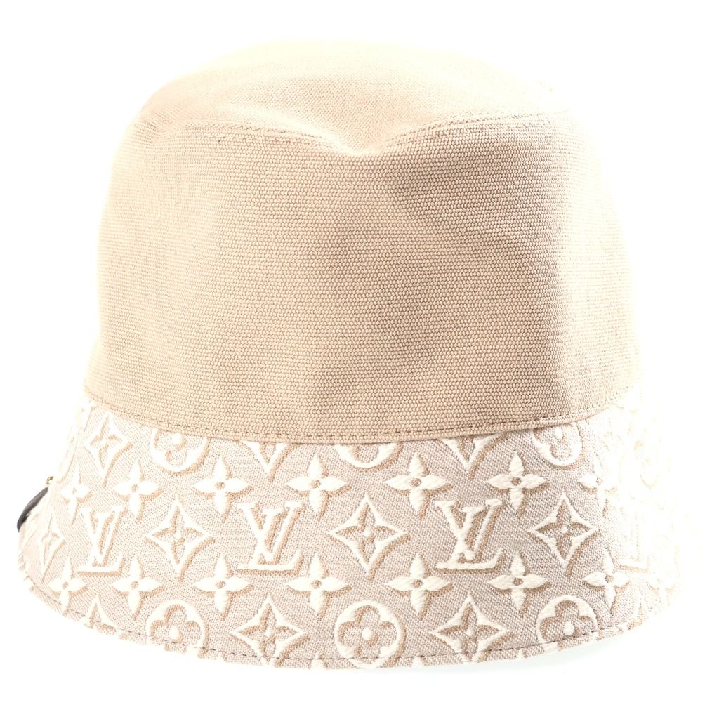 Louis Vuitton 26 SS Bucket Hat Monogram Emblem Hat Beige — view 4