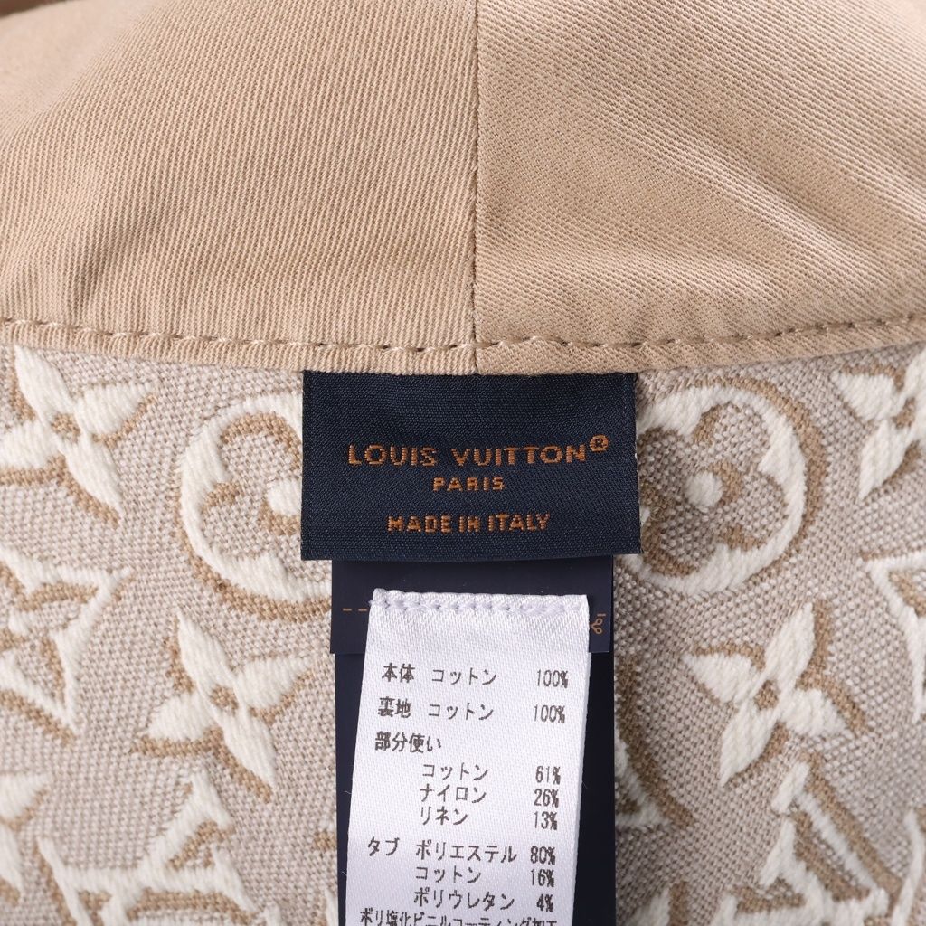 Louis Vuitton 26 SS Bucket Hat Monogram Emblem Hat Beige — view 7