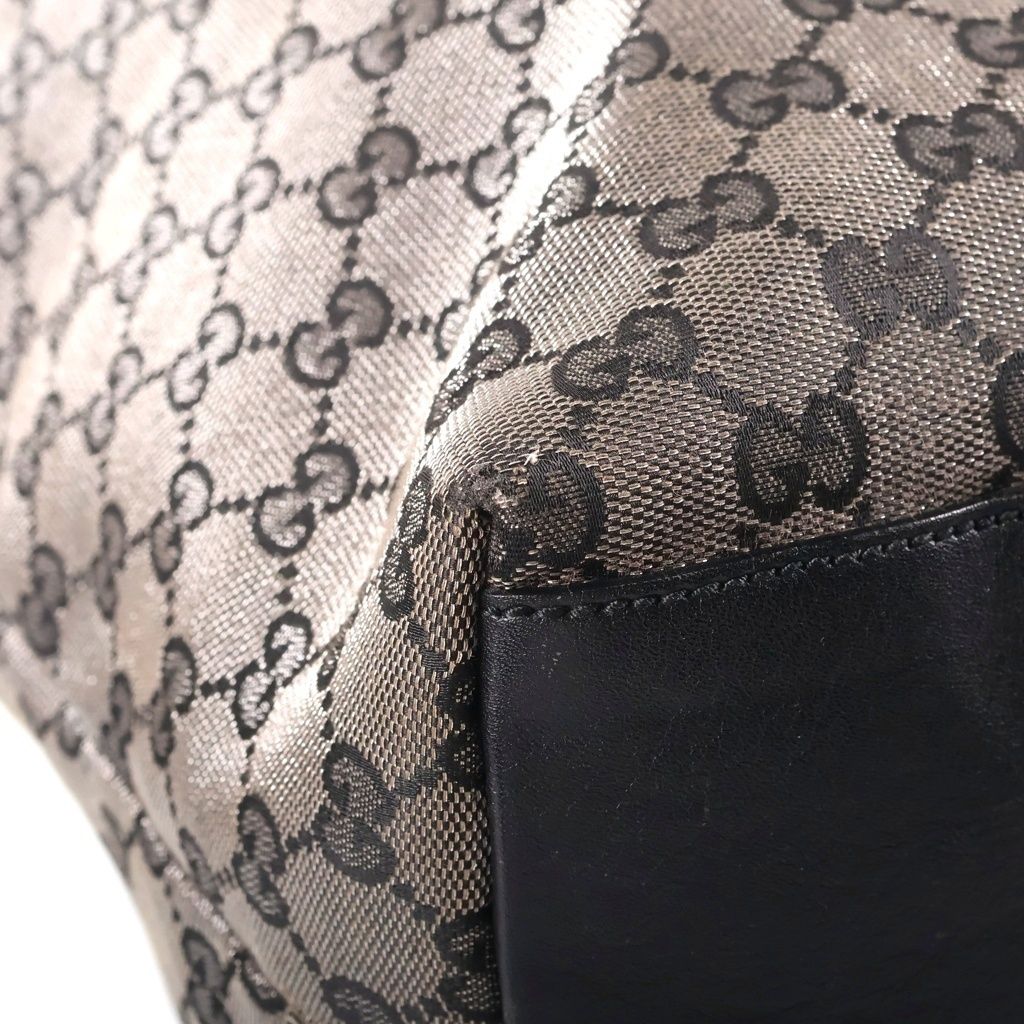 Gucci GG Canvas Tote Bag Metallic Brown — view 5