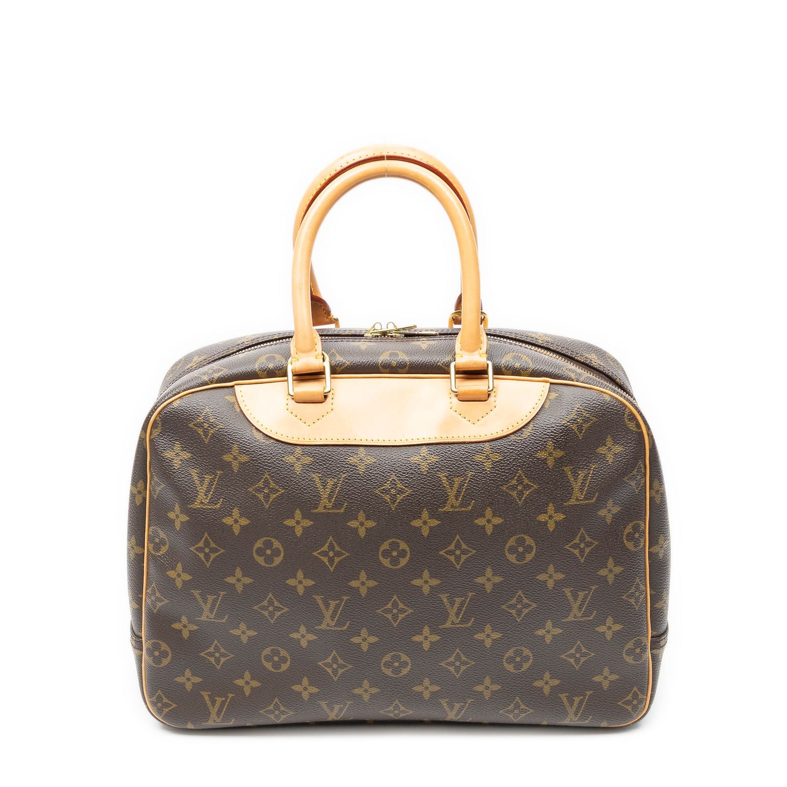 Louis Vuitton Deauville Brown Monogram Canvas Handbag — view 5