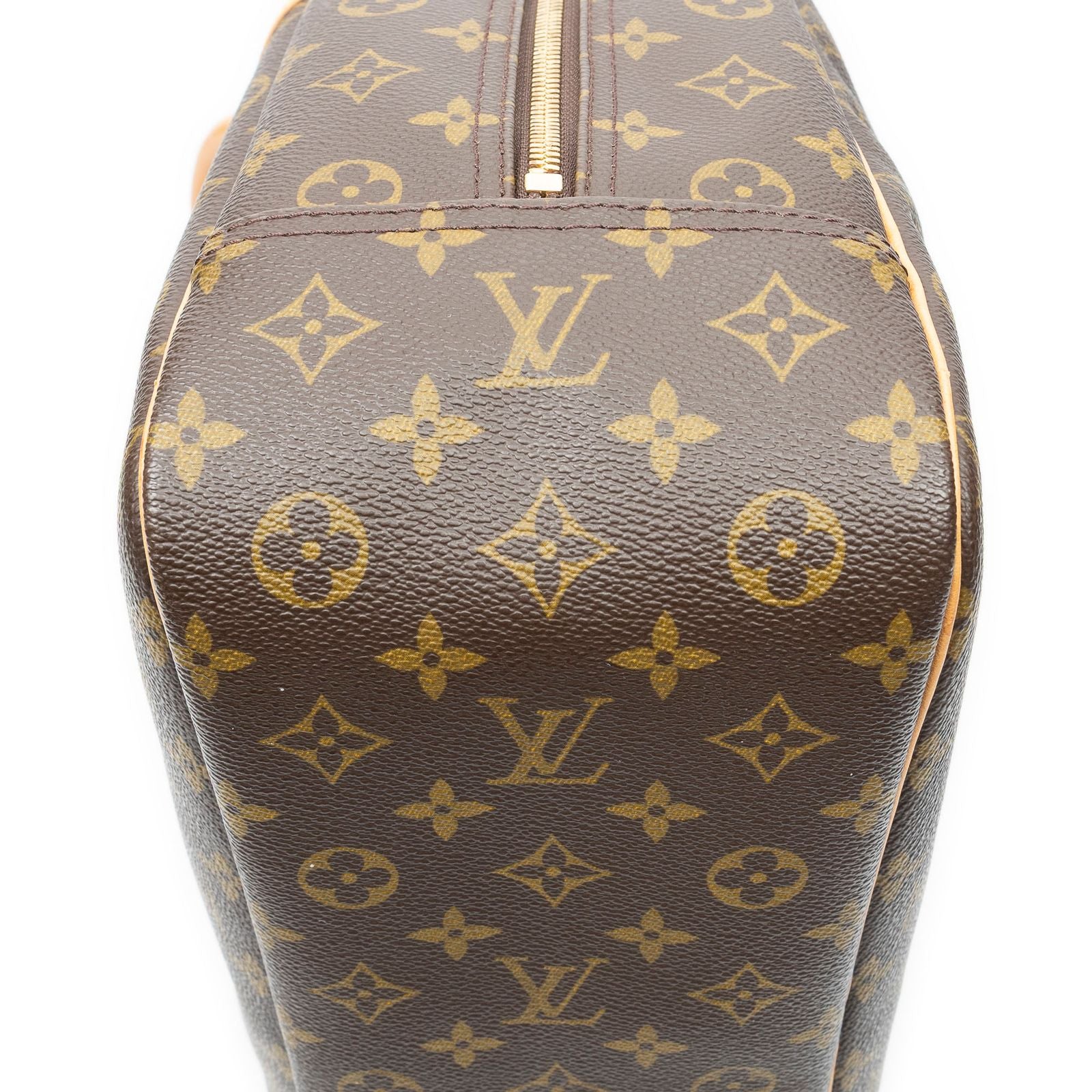 Louis Vuitton Deauville Brown Monogram Canvas Handbag — view 7
