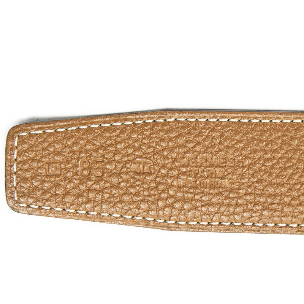 Hermes Constance Belt 32 Black Brown Togo Leather — view 4