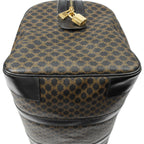 Celine Boston Black Brown Macadam Canvas Handbag — view 8