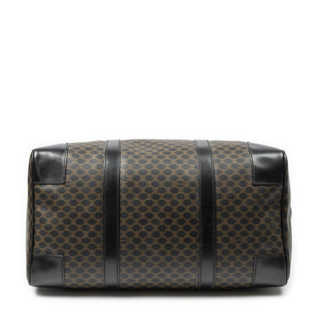 Celine Boston Black Brown Macadam Canvas Handbag — view 6