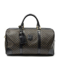 Celine Boston Black Brown Macadam Canvas Handbag