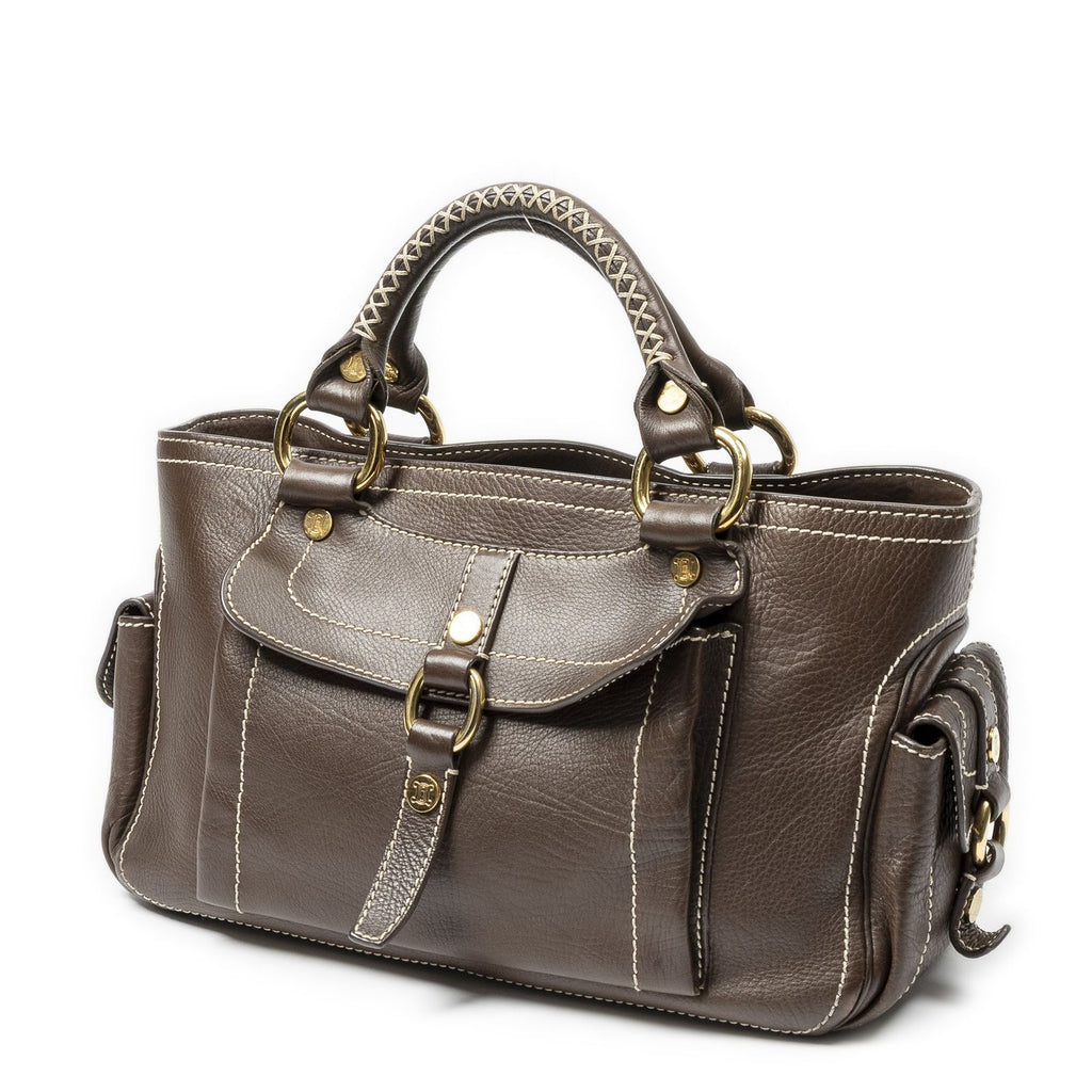Celine Boogie Bag Brown Calfskin Leather — view 2
