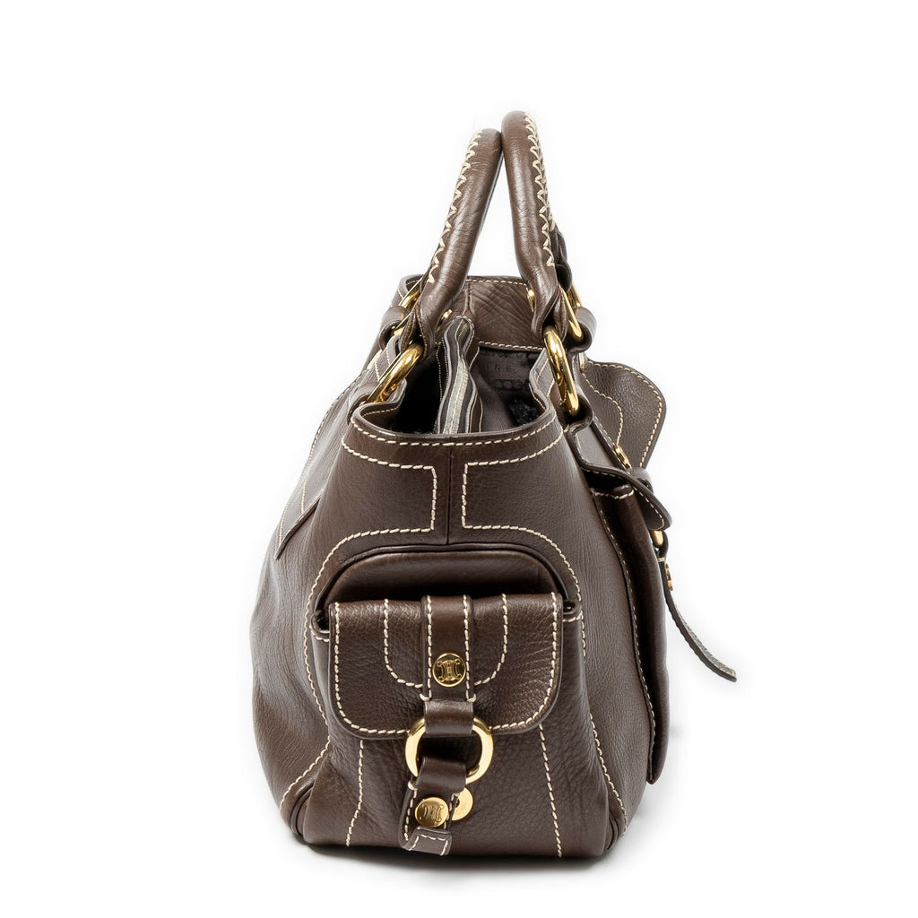Celine Boogie Bag Brown Calfskin Leather — view 4