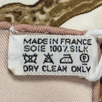 Hermes Scarf Light Pink Green Brown Silk — view 5